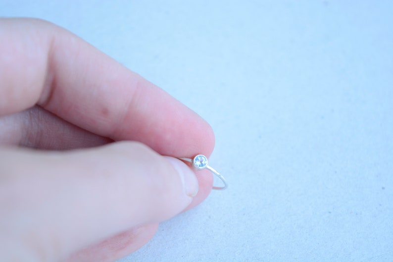 Birthstone Ring December Birthstone Ring Silver Birthstone Ring Sky Blue Topaz Ring