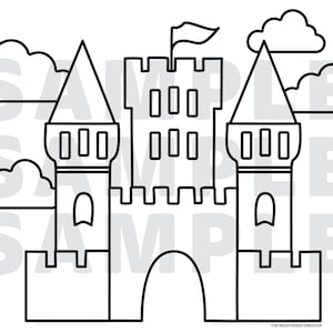 Castle Kingdom Printable Digital Download Coloring Page Activity Sheet ...