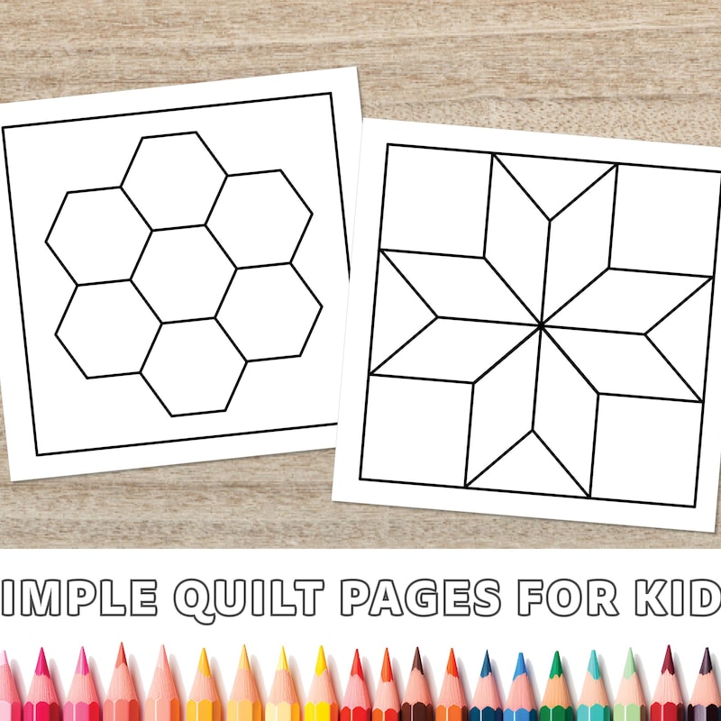 Coloring Pages Quilt - Etsy