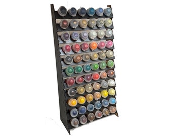 Estante para 66 botes de pintura tamaño GW negro o blanco