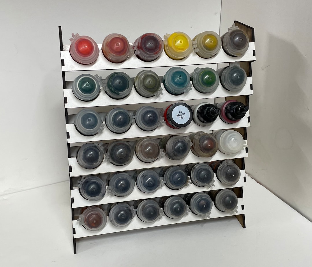 36 Pot Mini Paint Rack Tall GW Size Black or White - Etsy