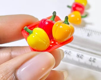 Handmade polymer clay miniatures, dollhouse miniatures, highly realistic, miniature vegetables, doll food, tiny food, 1:12 miniatures, 3 pc