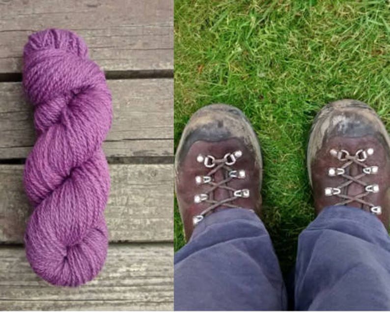 Hand dyed yarn British Lleyn Shetland 4ply /'Boots/'