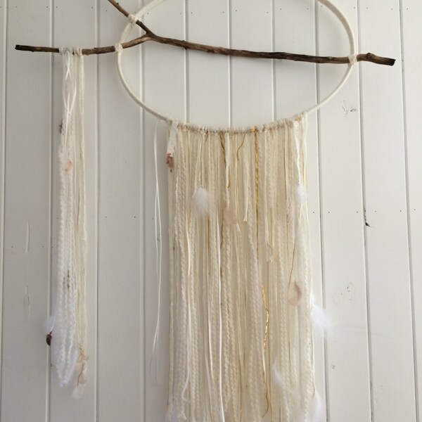 Extra Large dream catcher - Cream and gold