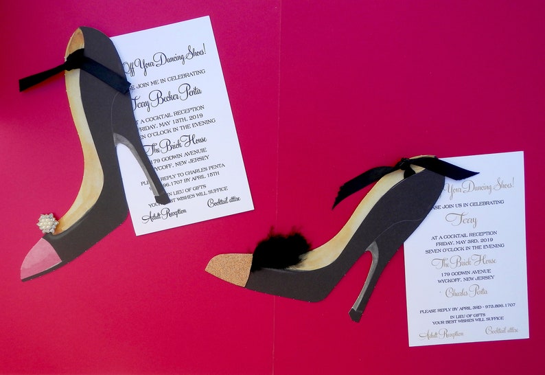 High Heel Stiletto Heel Invitation Etsy