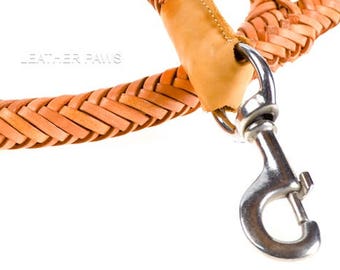 Vlecht lederen riem, Mastiff grote Dane hondenriem, gevlochten, gerold, dik, groot, zwaar, beige, licht bruin, roll, bruiloft, Romeinse stijl
