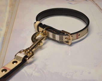 burberry pattern dog collar