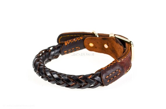 real leather dog collars