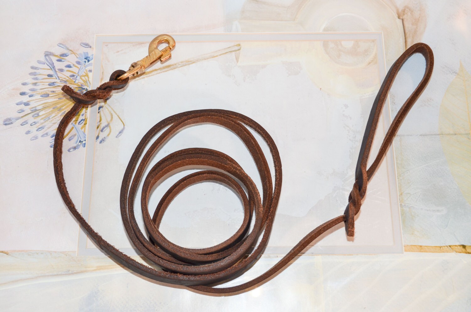 Dog Lead Leather Wallet Chain Handmade Braided Genuine Leather Biker KeyChain Purse Chain Pants Chain-in Dog Leads For Large Dogs - Foto 9