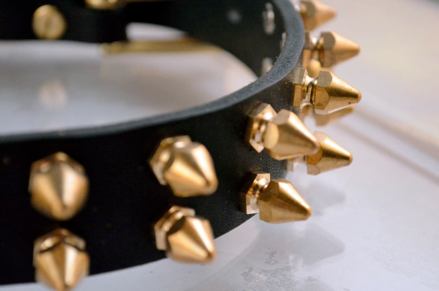 Dog collar Gloria Spikes Black 70 cm