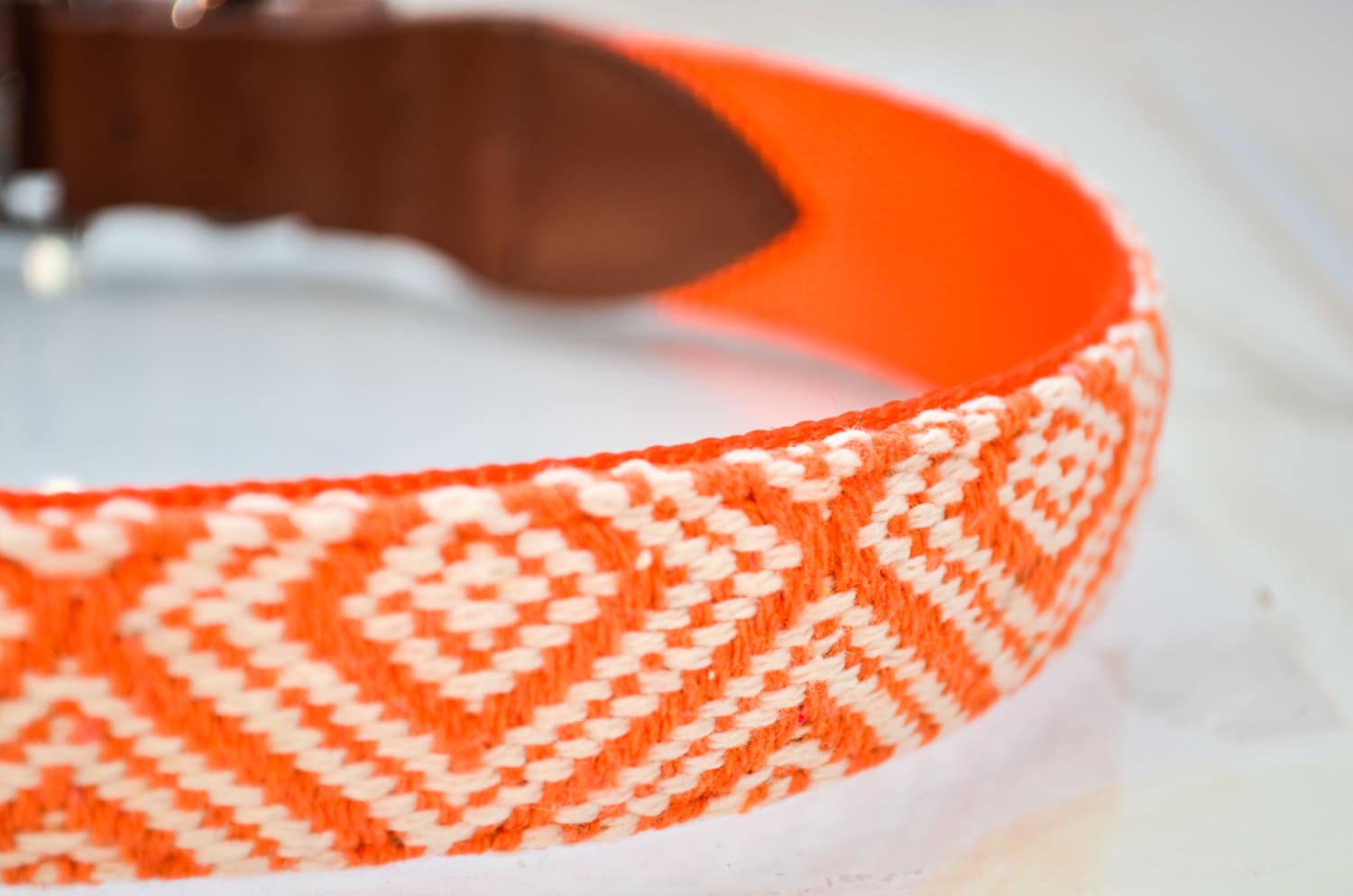 Cute Dog Collar Handmade Pattern Fabric With Real Genuine Etsy