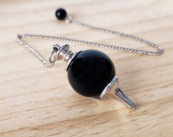 Onyx Ball Pendulum, Divination and Healing Pendulum, Tool for Dowsing and Meditation