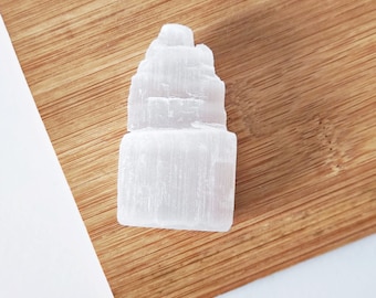 Small Selenite Tower, Selenite Crystal 5 cm, Reiki Healing Stone, Cleansing and Reloading Stone, Meditation Crystal