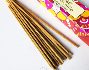 Rose with Vanilla incense sticks, Organic and natural incense, Hand Rolled Incense