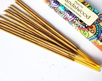 Sandalwood incense, Organic and natural incense sticks, Hand Rolled Incense