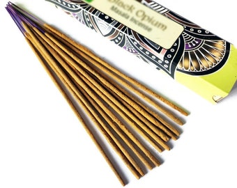 Black Opium incense, Organic and natural incense sticks, Hand Rolled Incense