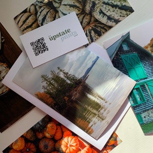 Handgemaakte notitiekaarten - herfst - set van 4, 5 of 6 - blanco briefpapierverpakking