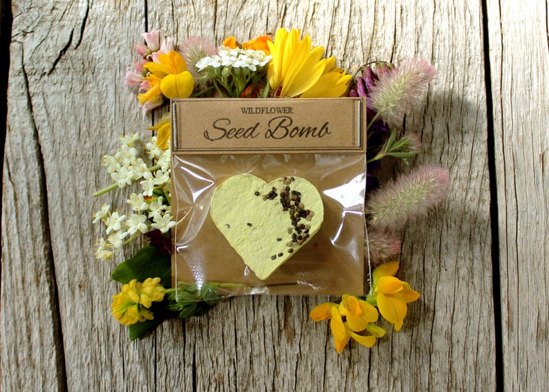 Personalized Wildflower Seed Bomb Packets Plantable Etsy