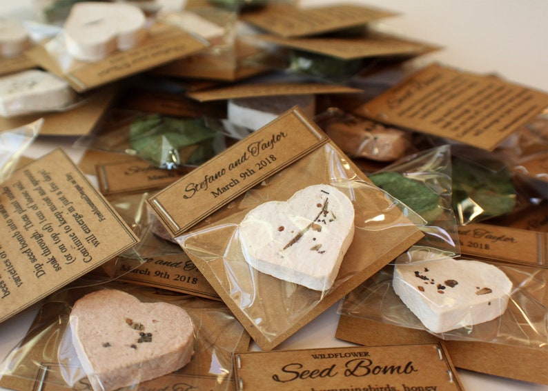 Personalized Wildflower Seed Bomb Favor 100 count