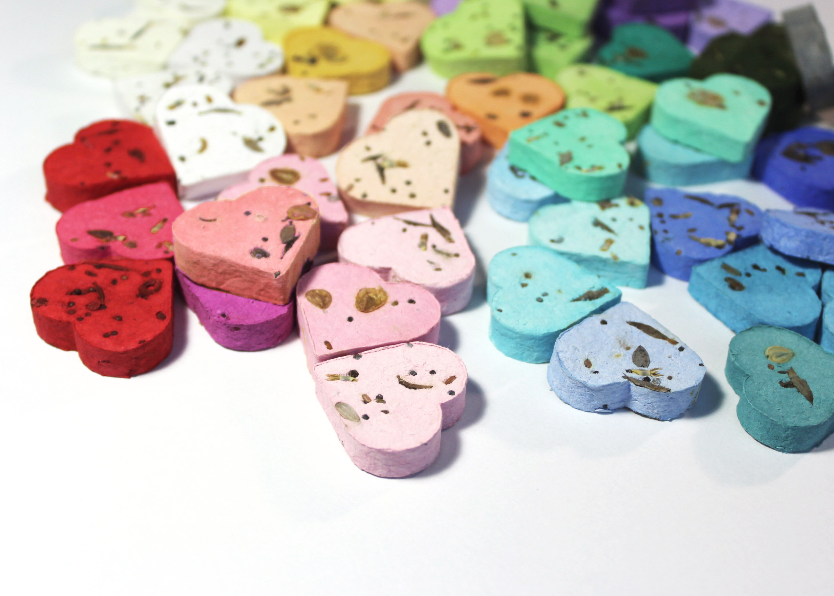 200 Wildflower Seed Bombs Plantable Seed Hearts Etsy