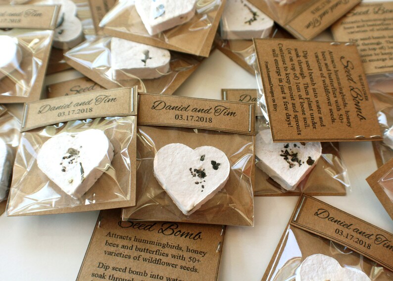 Personalized Wildflower Seed Bomb Favor 100 count