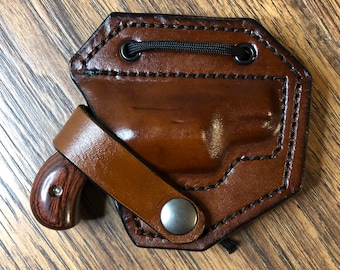 Leather neck holster for North American Arms, naa .22 long rifle, made in USA!!!