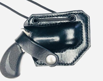 Leather neck holster for naa Pug .22 mag, made in USA!!!