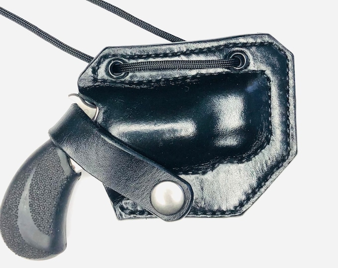 Leather neck holster for naa Pug .22 mag, made in USA!!!