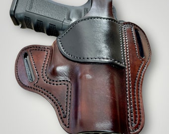 OWB Leather holster for Glock 17, 22, 31 Made in USA by a Veteran.