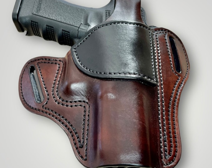 OWB Leather holster for Glock 17, 22, 31 Made in USA by a Veteran.