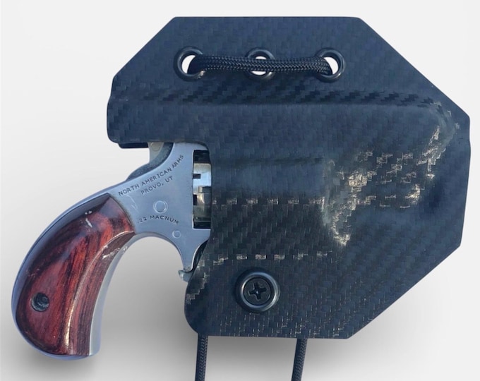Kydex Neck Holster for NAA 22 Magnum with 1&1/8” barrel, fits Wasp also