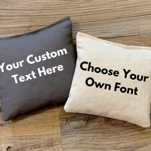 Custom Cornhole Bags Choose Your Own Text Colors and Font Regulation Bean Bags Set of 8 Gift for Wedding Anniversary Present Housewarming