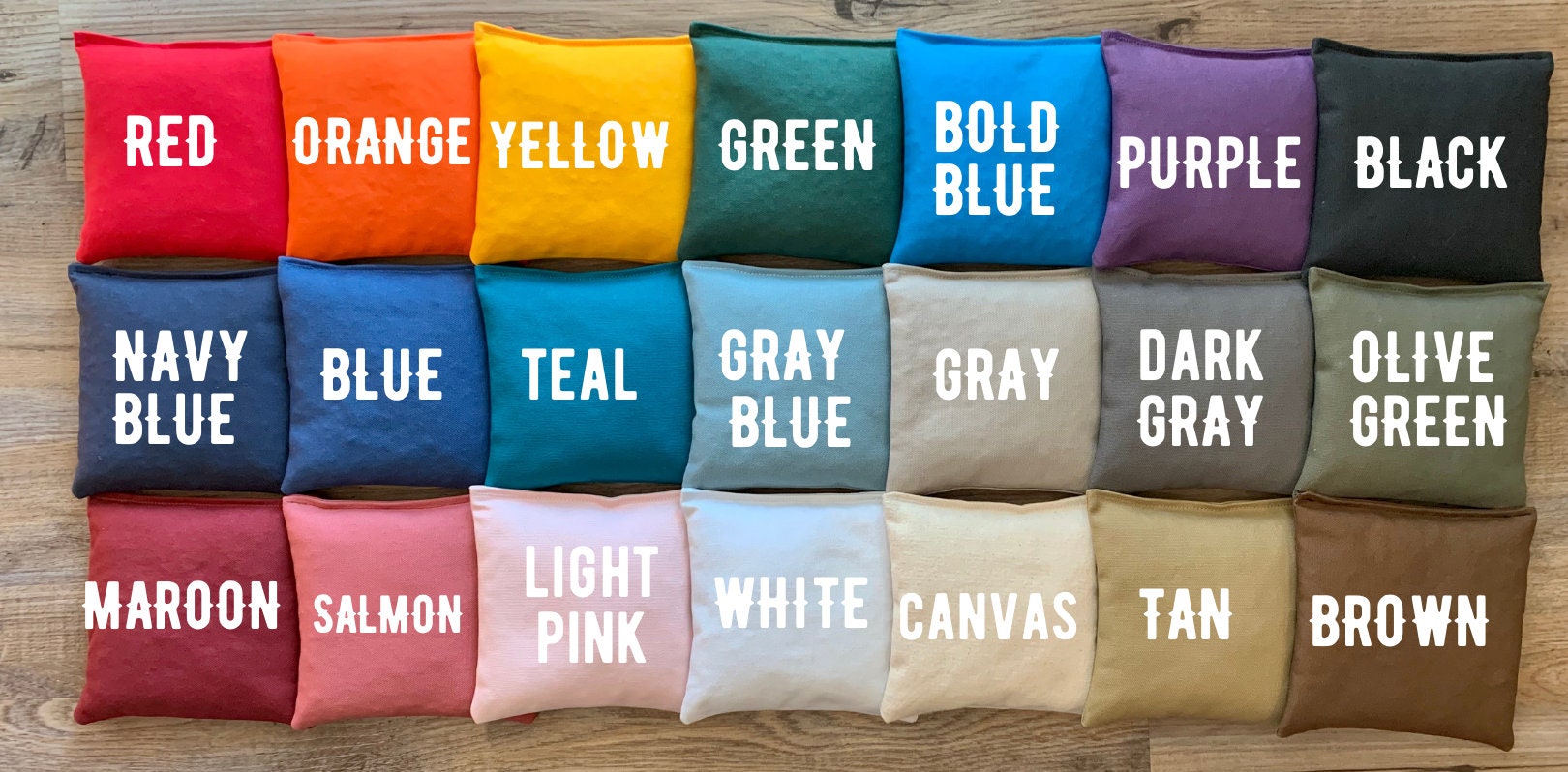 Custom Cornhole Bean Bags Set of 8 4 of each color w/ Etsy