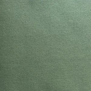 May include: Close-up of a solid olive green fabric with a textured weave. The material has a consistent color and a subtle, slightly rough surface. The fabric appears to be a medium weight, suitable for various textile projects.