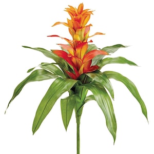 Artificial Bromeliad plant  ORANGE