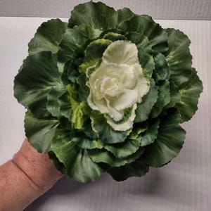 Miniros konstgjord dekorativ kål. Sidenblommor.