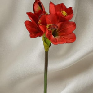 Tallo de amarilis artificial ROJO