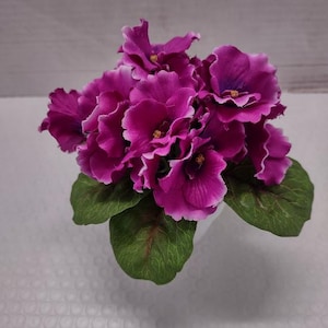 6&quot; ARTIFICIAL Miniature African Violet (FUCHSIA)