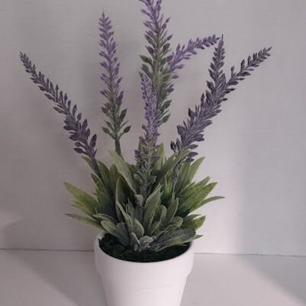 Artificial mini lavender plant