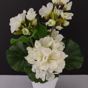 Artificial mini geranium plant silk flower arrangements