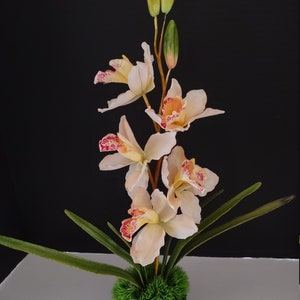 GEORGE V PARIS Silk Faux Orchid and Moss Floral Display