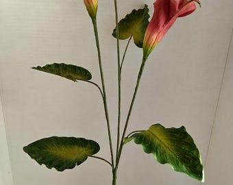 VINTAGE Artificial Calla Lily floral stem