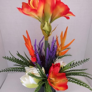 Artificial tropical arrangement wedding home decoration silk flowers centerpiece
