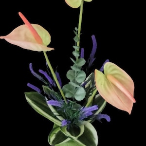 Artificial Anthurium Plant W/O Pot. Silk Flowers