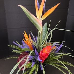 Artificial tropical arrangement wedding home decoration silk flowers centerpiece
