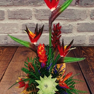 Artificial tropical arrangement wedding home decoration silk flowers centerpiece