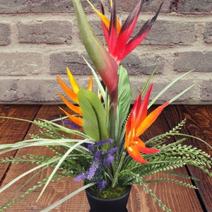 Artificial tropical arrangement wedding home decoration silk flowers centerpiece