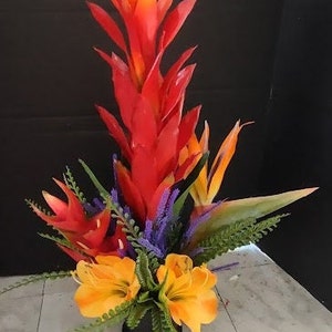 Artificial tropical arrangement wedding home decoration silk flowers centerpiece