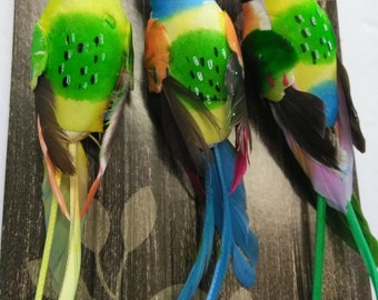 5" Artificial Tropical Birds