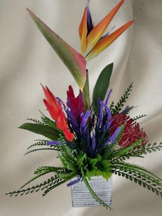 Artificial Tropical Flower Centerpiece